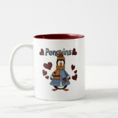 Tasse 2 Couleurs Chemises et cadeaux de manchots d'hiver (Gauche)
