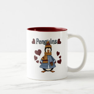 Tasse 2 Couleurs Chemises et cadeaux de manchots d'hiver