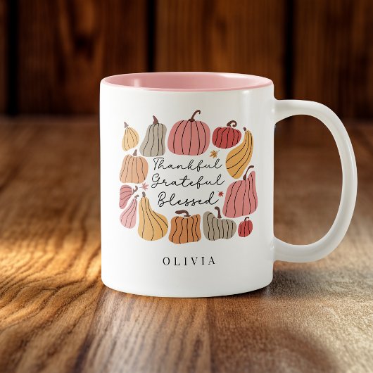 Tasse 2 Couleurs Cher Citrouille Automne Automne Personnalisé