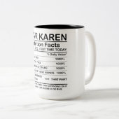 Tasse 2 Couleurs Cher Karen Nutrition Facts (Devant droit)