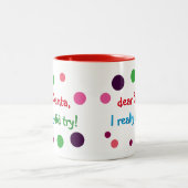 Tasse 2 Couleurs Cher Père Noël A Vraiment Essayé Funny Kids Christ (Centre)