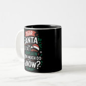 Tasse 2 Couleurs Cher Père Noël Avant D'Expliquer Combien Vous Save (Devant gauche)