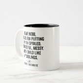 Tasse 2 Couleurs Chère maman Cadeau Maman day Funny Custom Qoute fr (Devant gauche)