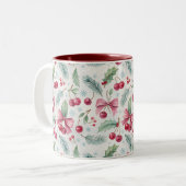 Tasse 2 Couleurs Cherry Christmas (Devant gauche)