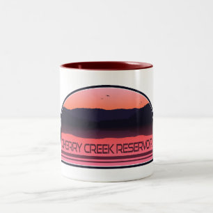 Tasse 2 Couleurs Cherry Creek Réservoir Colorado Red Sunrise