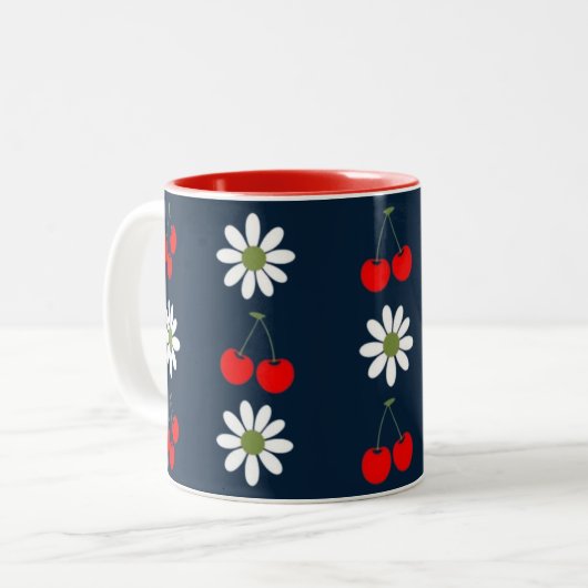 Tasse 2 Couleurs Cherry Daisy Charm (Devant gauche)