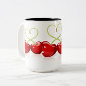 Tasse 2 Couleurs Cherry Heart (Devant gauche)