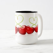 Tasse 2 Couleurs Cherry Heart (Devant droit)