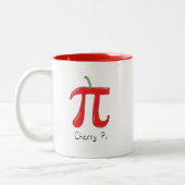Tasse 2 Couleurs Cherry Pi Symbole Math Enseignant Funny (Gauche)