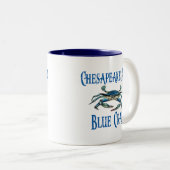 Tasse 2 Couleurs Chesapeake Bay Crabe Bleu Musique (Devant droit)