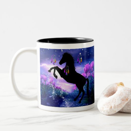 Tasse 2 Couleurs Cheval (Avec donut)