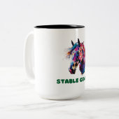 Tasse 2 Couleurs Cheval (Devant gauche)