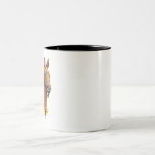 Tasse 2 Couleurs Cheval à main avec tournesol (Centre)