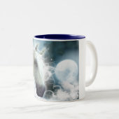 Tasse 2 Couleurs Cheval arabe (Devant droit)