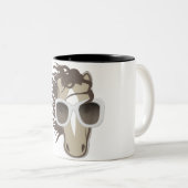 Tasse 2 Couleurs Cheval beau (lunettes de soleil) (Devant droit)
