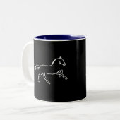 Tasse 2 Couleurs Cheval blanc (Devant gauche)