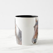 Tasse 2 Couleurs Cheval Brown et blanc (Centre)