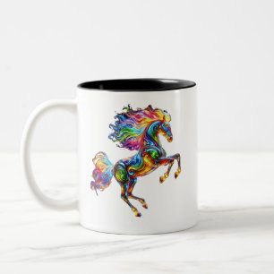 Tasse 2 Couleurs Cheval coloré