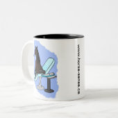 Tasse 2 Couleurs Cheval dans la chaise du dentiste (Devant gauche)