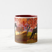 Tasse 2 Couleurs Cheval d'automne (Centre)