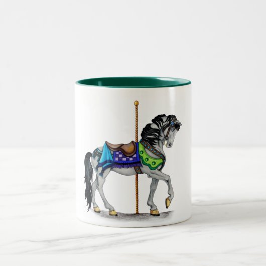 Tasse 2 Couleurs Cheval de carrousel (Centre)