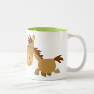 Tasse 2 Couleurs Cheval de Cartoon Doux