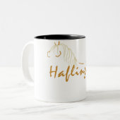 Tasse 2 Couleurs Cheval de Haflinger (Devant gauche)