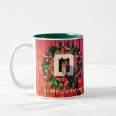 Tasse 2 Couleurs Cheval de Joyeux Noël (Gauche)