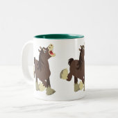 Tasse 2 Couleurs Cheval de la Mare Exubérante (Devant gauche)