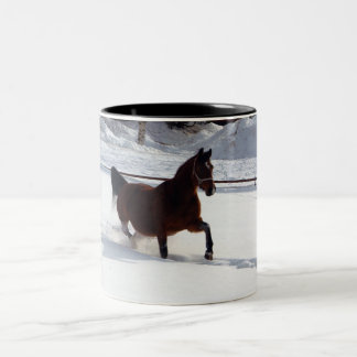 Tasse 2 Couleurs Cheval de neige