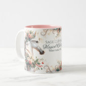 Tasse 2 Couleurs Cheval de Noël magique (Devant gauche)