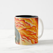 Tasse 2 Couleurs Cheval du feu de cauchemar (Devant droit)