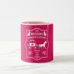 Tasse 2 Couleurs Cheval Et Panier Romantique Mariage