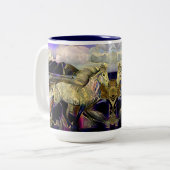 Tasse 2 Couleurs Cheval islandais Art Déco (Devant gauche)