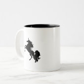 Tasse 2 Couleurs Cheval noir (Devant gauche)