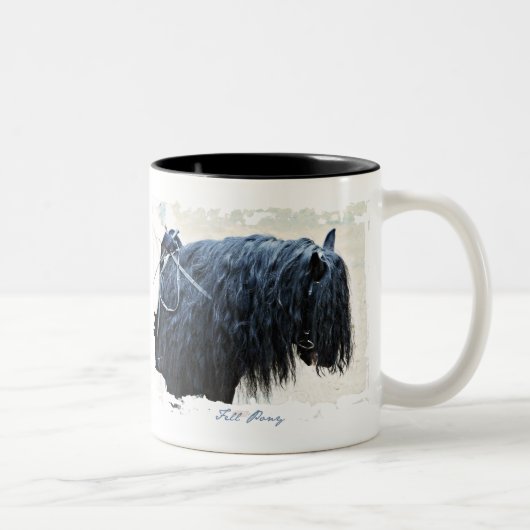 Tasse 2 Couleurs Cheval noir (Droit)