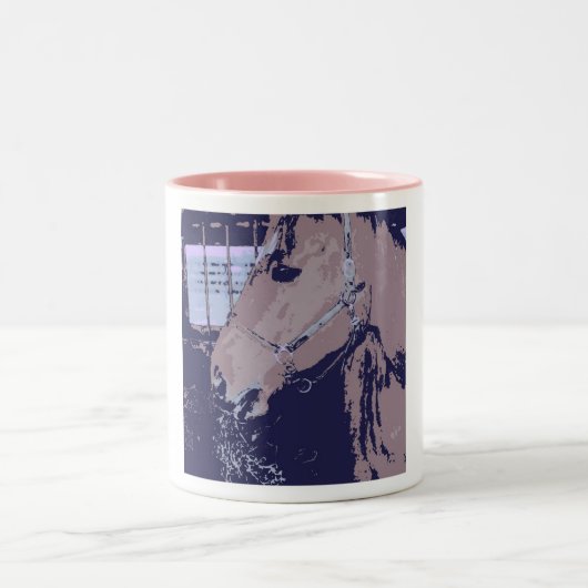 Tasse 2 Couleurs Cheval Pop Art (Centre)