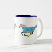 Tasse 2 Couleurs Cheval sauvage (Devant droit)