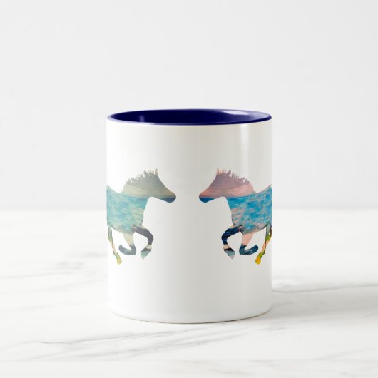 Tasse 2 Couleurs Cheval sauvage (Centre)