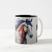 Tasse 2 Couleurs cheval sauvage et de beauté (Devant droit)