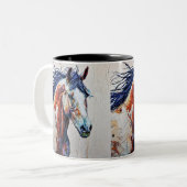 Tasse 2 Couleurs cheval sauvage et de beauté (Devant gauche)