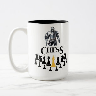 Tasse 2 Couleurs Chevalier d'échecs avec épée