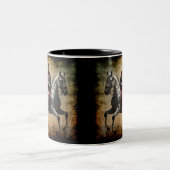 Tasse 2 Couleurs Chevalier médiéval à cheval (Centre)