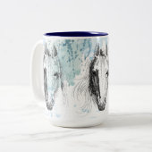Tasse 2 Couleurs Chevaux (Devant gauche)
