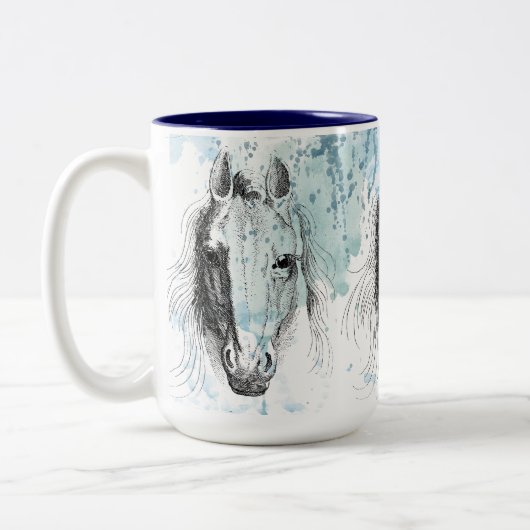 Tasse 2 Couleurs Chevaux (Gauche)