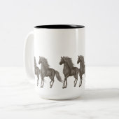 Tasse 2 Couleurs Chevaux (Devant gauche)