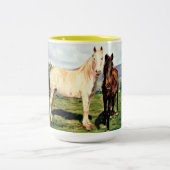 Tasse 2 Couleurs Chevaux (Centre)
