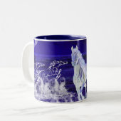 Tasse 2 Couleurs Chevaux blancs (Devant gauche)
