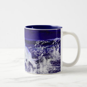Tasse 2 Couleurs Chevaux blancs