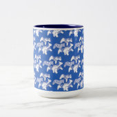 Tasse 2 Couleurs Chevaux bleu et blanc (Centre)